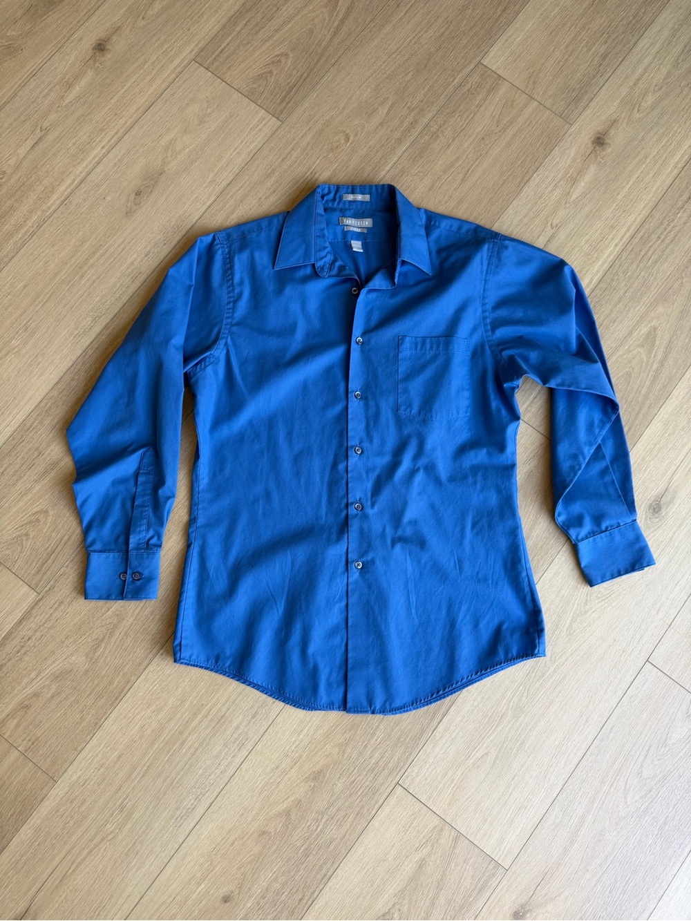 Van Heusen Bright Blue Long Sleeve Dress Shirt